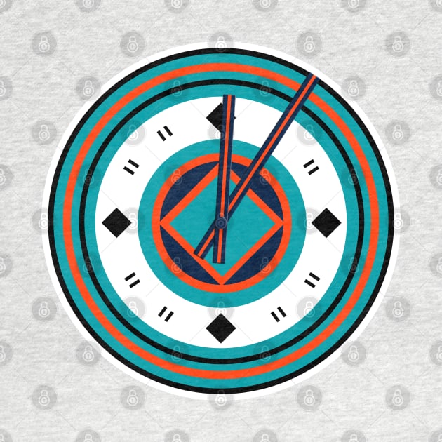 Teal Monster Clock v.2 by Fish & Cats Shop